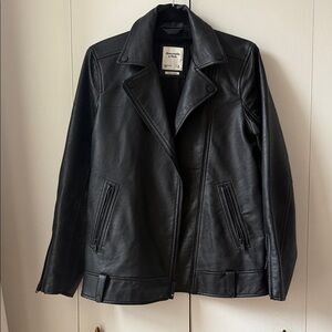 Abercrombie & Fitch Black Leather Jacket